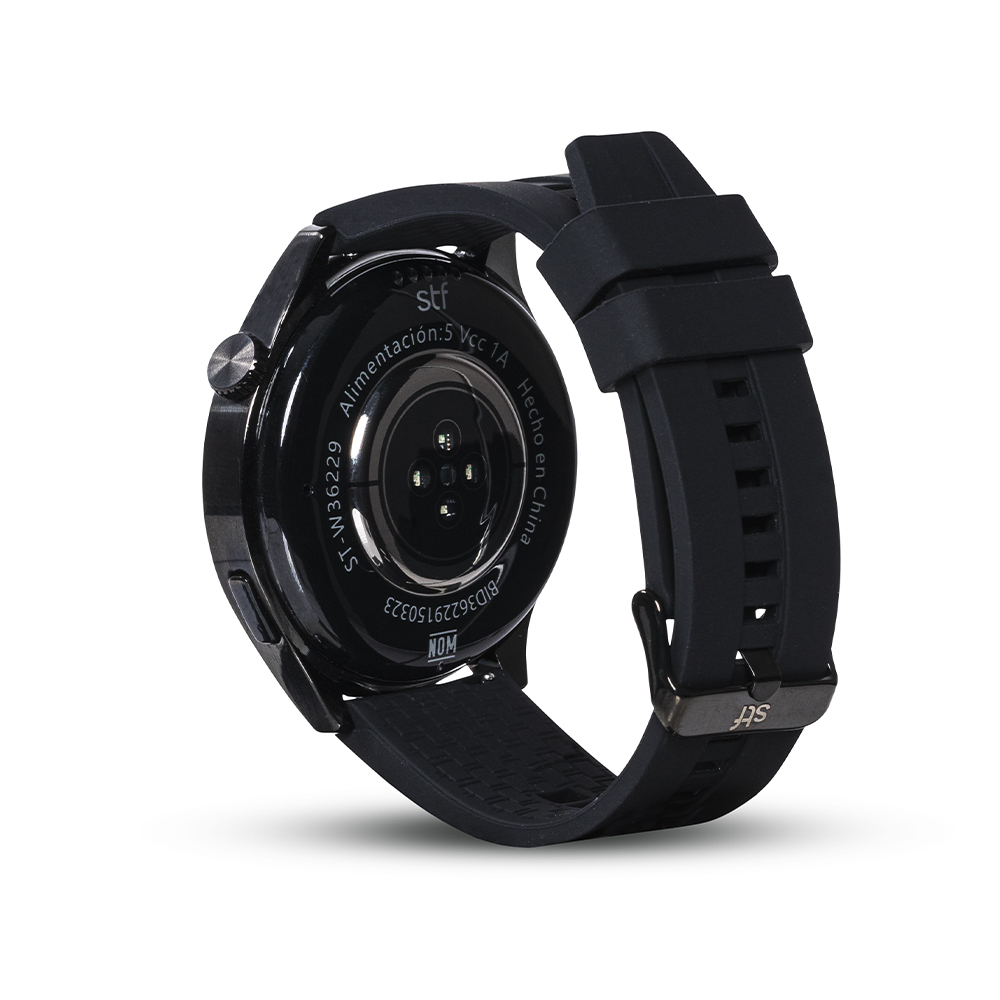 Smartwatch Kronos Evolution Stf Color Negro con carga inalámbrica