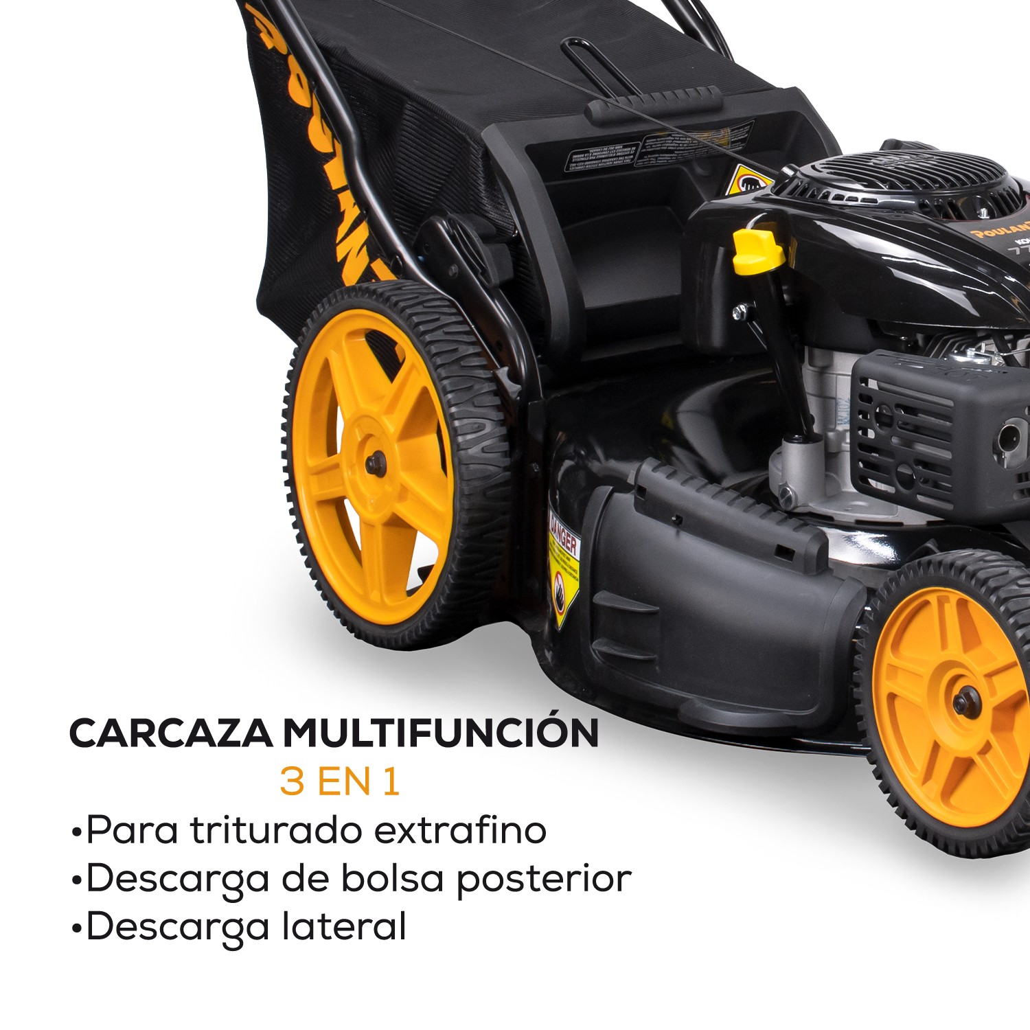 Podadora Poulan Pro 22" de corte. Motor 173cc Kohler Autopropulsada 3 en 1 FWD 