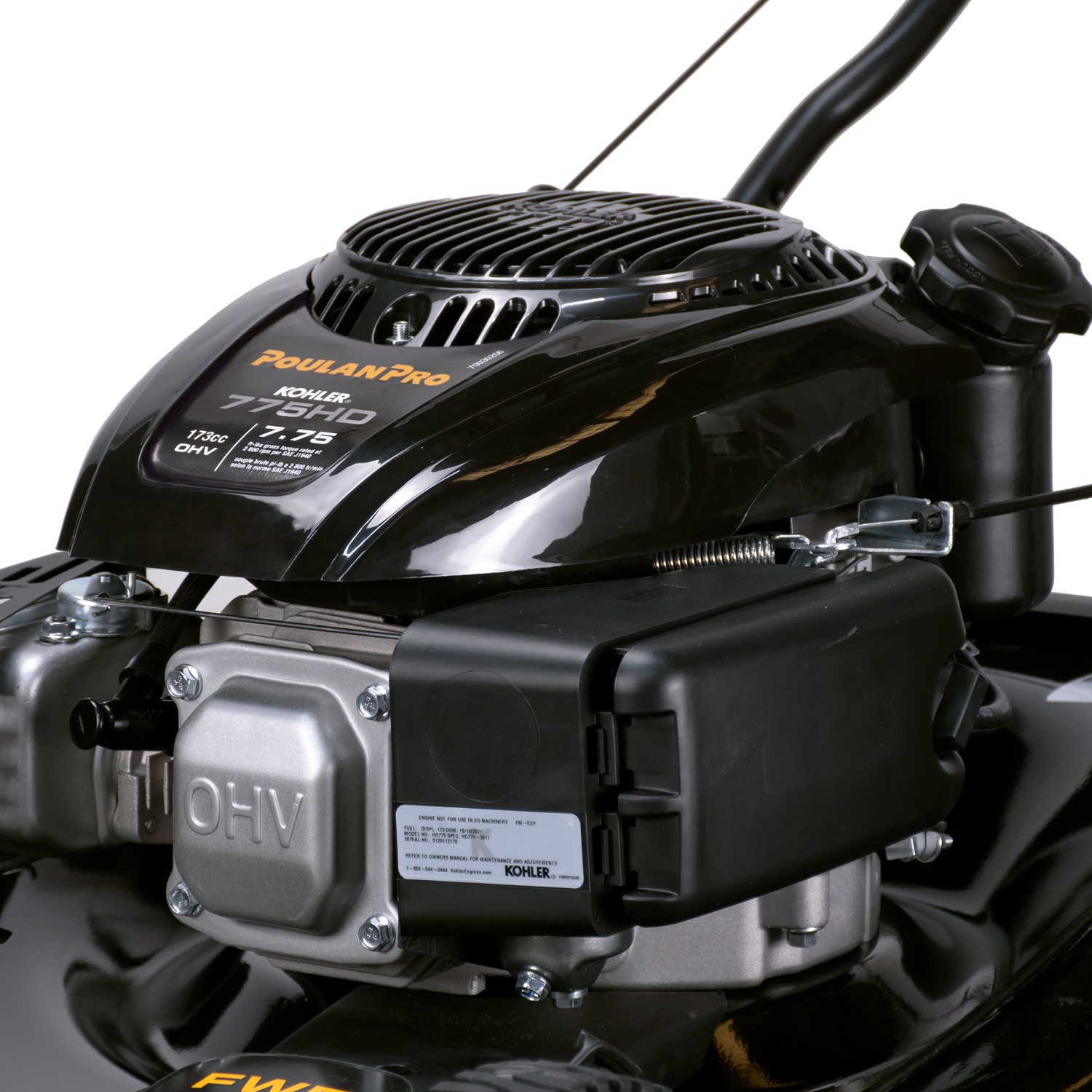 Podadora Poulan Pro 22" de corte. Motor 173cc Kohler Autopropulsada 3 en 1 FWD 