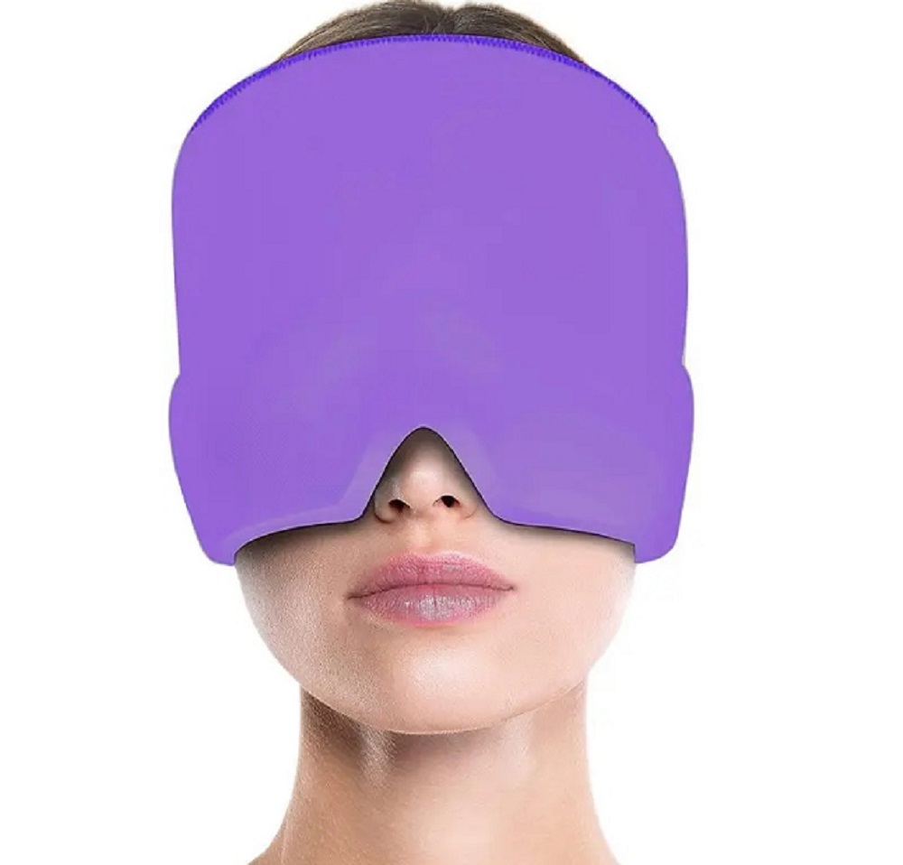 Gorro con Gel al Frente para Dolor de Cabeza, Ojos Cansados, Dormir mejor. Compresa Fria/Caliente