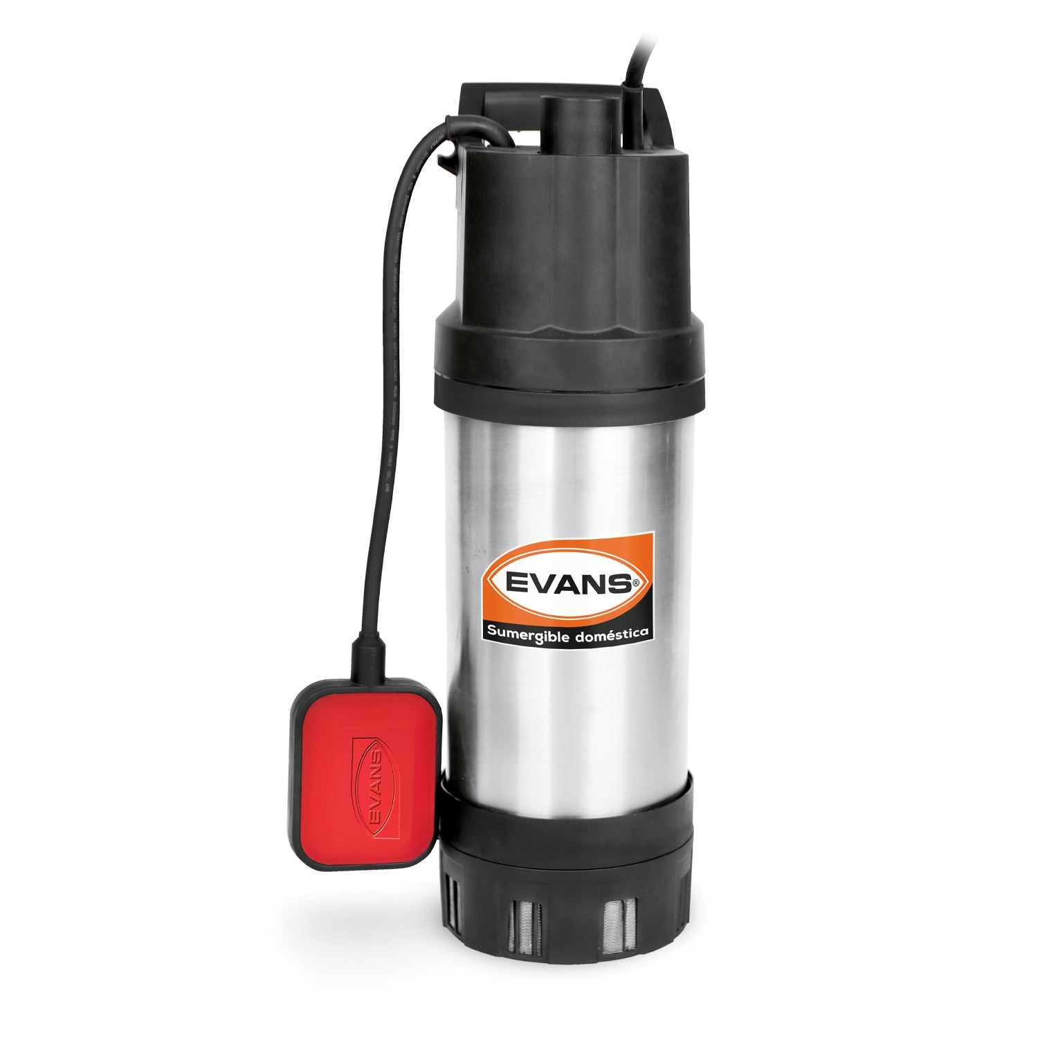 Bomba sumergible doméstica Evans 3/4Hp multietapas, con flotador presión 20-40 PSI, monofásica 127V