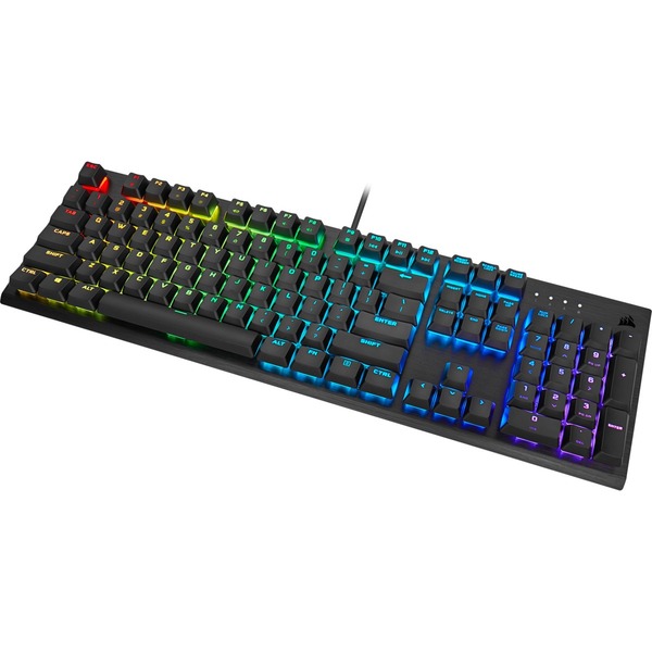 Teclado Gamer Corsair K60 RGB Pro Low Mecanico Cherry Mx RGB Alámbrico Negro (Inglés)