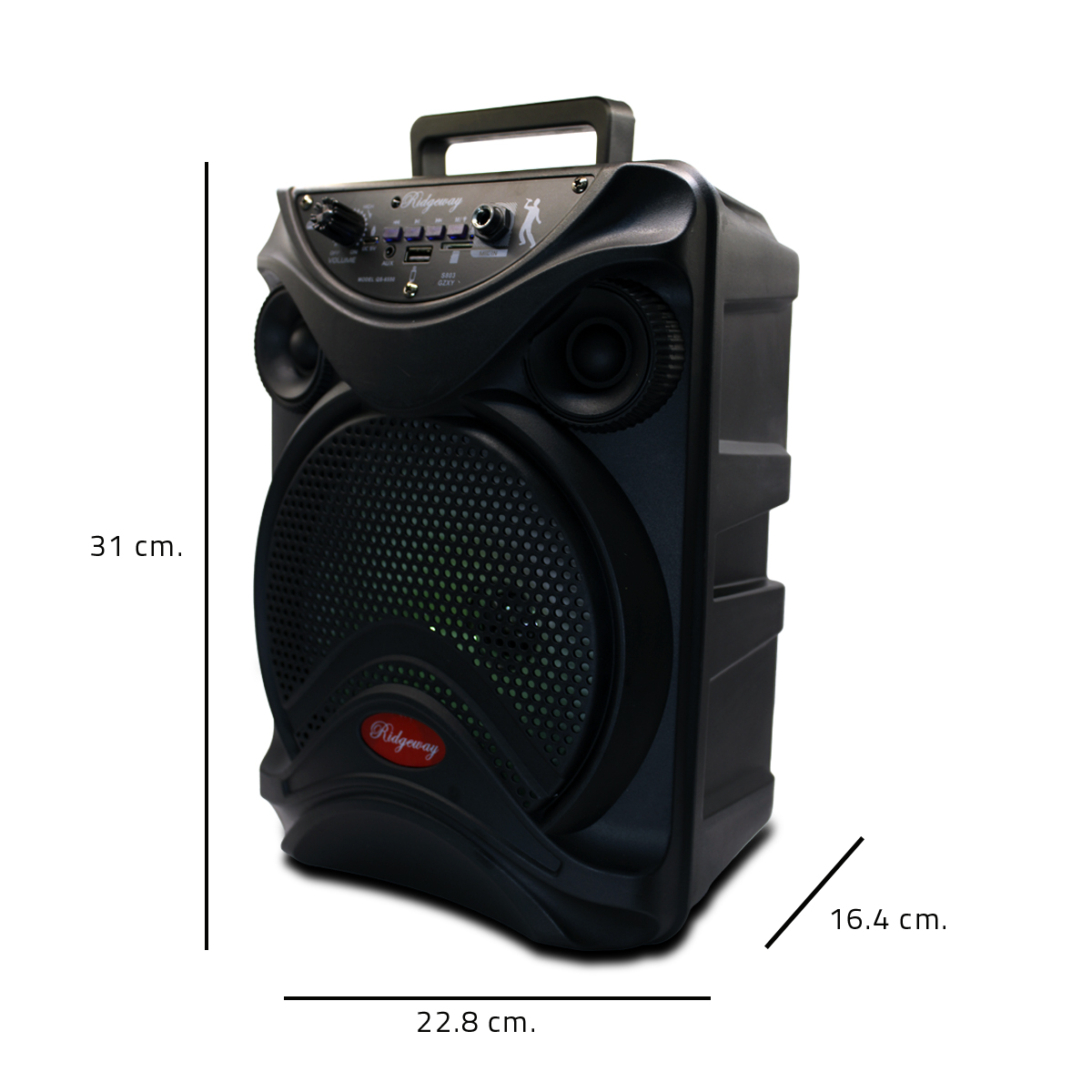 Bocina Bluetooth 8 Pulgadas Con Micrófono Y Control