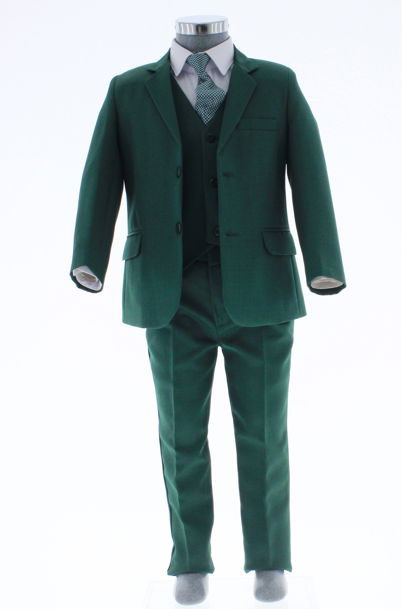 Traje de Niño Tres Piezas Color Verde 3479 2 a 18 Años.