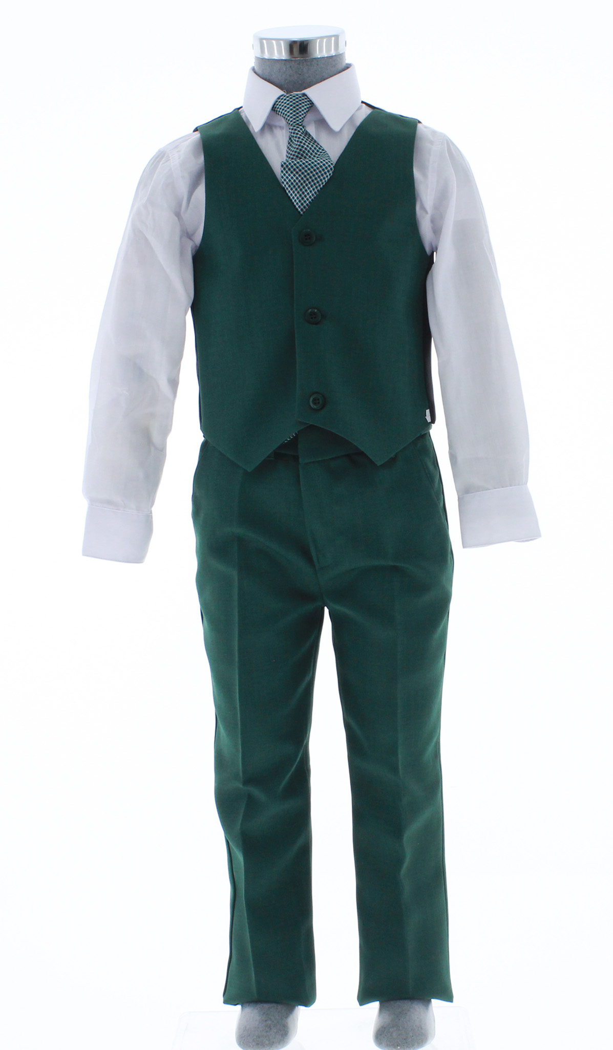 Traje de Niño Tres Piezas Color Verde 3479 2 a 18 Años.