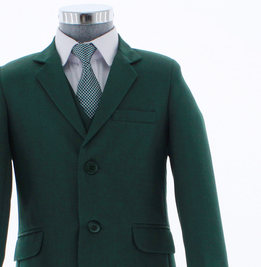 Traje de Niño Tres Piezas Color Verde 3479 2 a 18 Años.