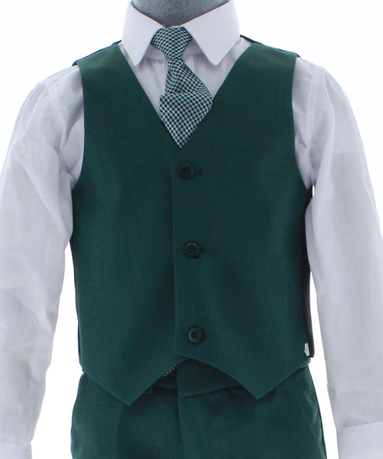 Traje de Niño Tres Piezas Color Verde 3479 2 a 18 Años.