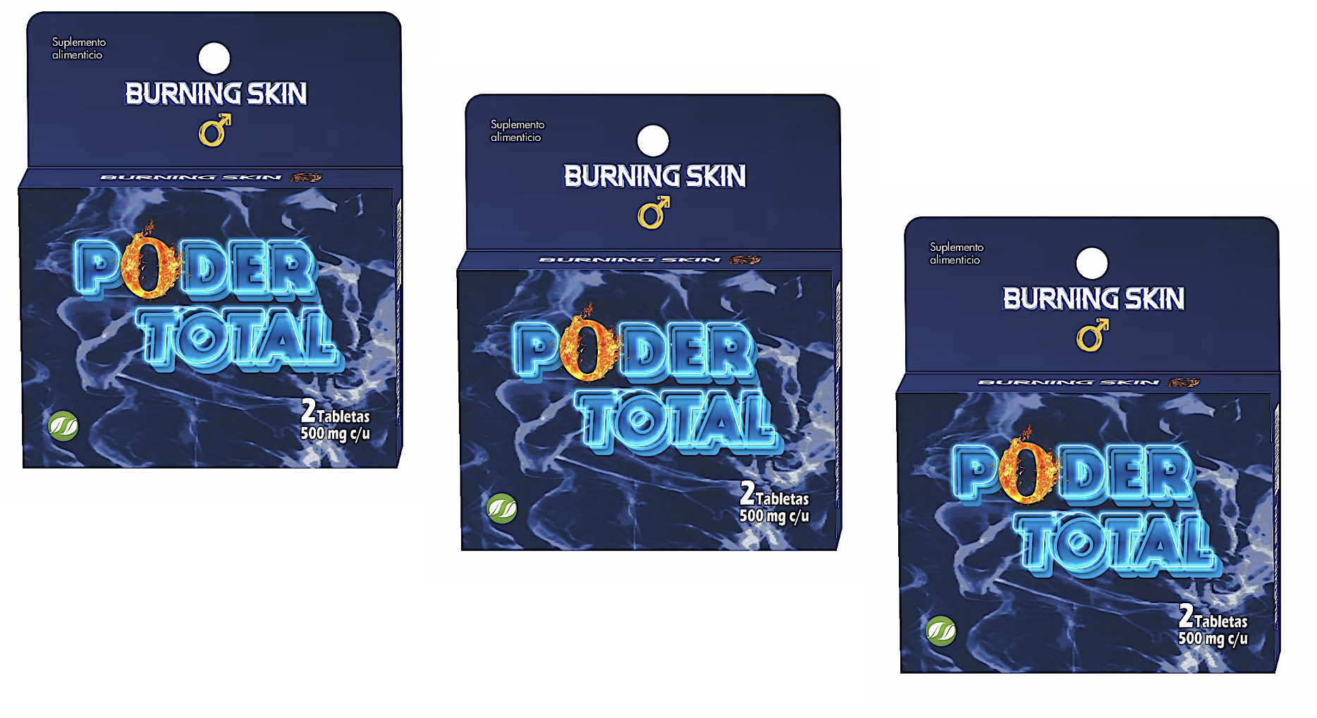 6 Tabletas Vigorizantes Poder Total Masculino Potenciador Natural DURA MÁS 3 pieza