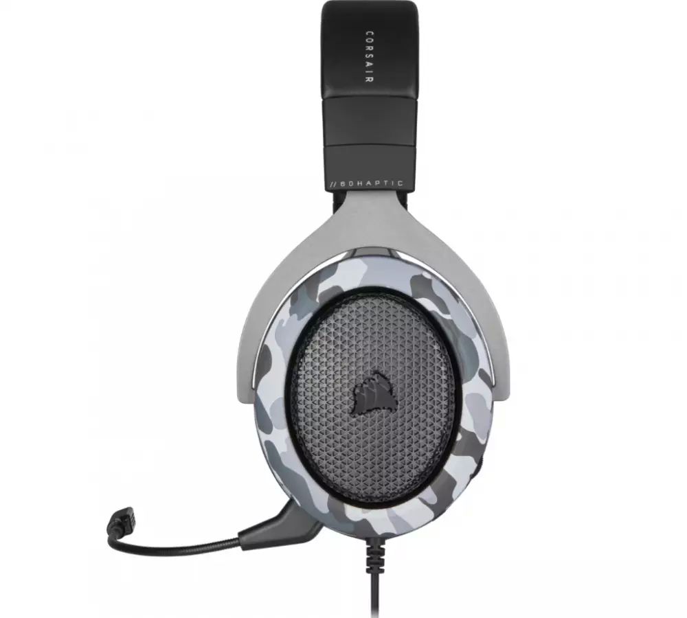 Audífonos Gamer Corsair HS60 Haptic Bass Alámbrico USB 2.0 Artic Camo