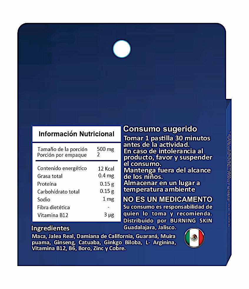 6 Tabletas Vigorizantes Poder Total Masculino Potenciador Natural DURA MÁS 3 pieza