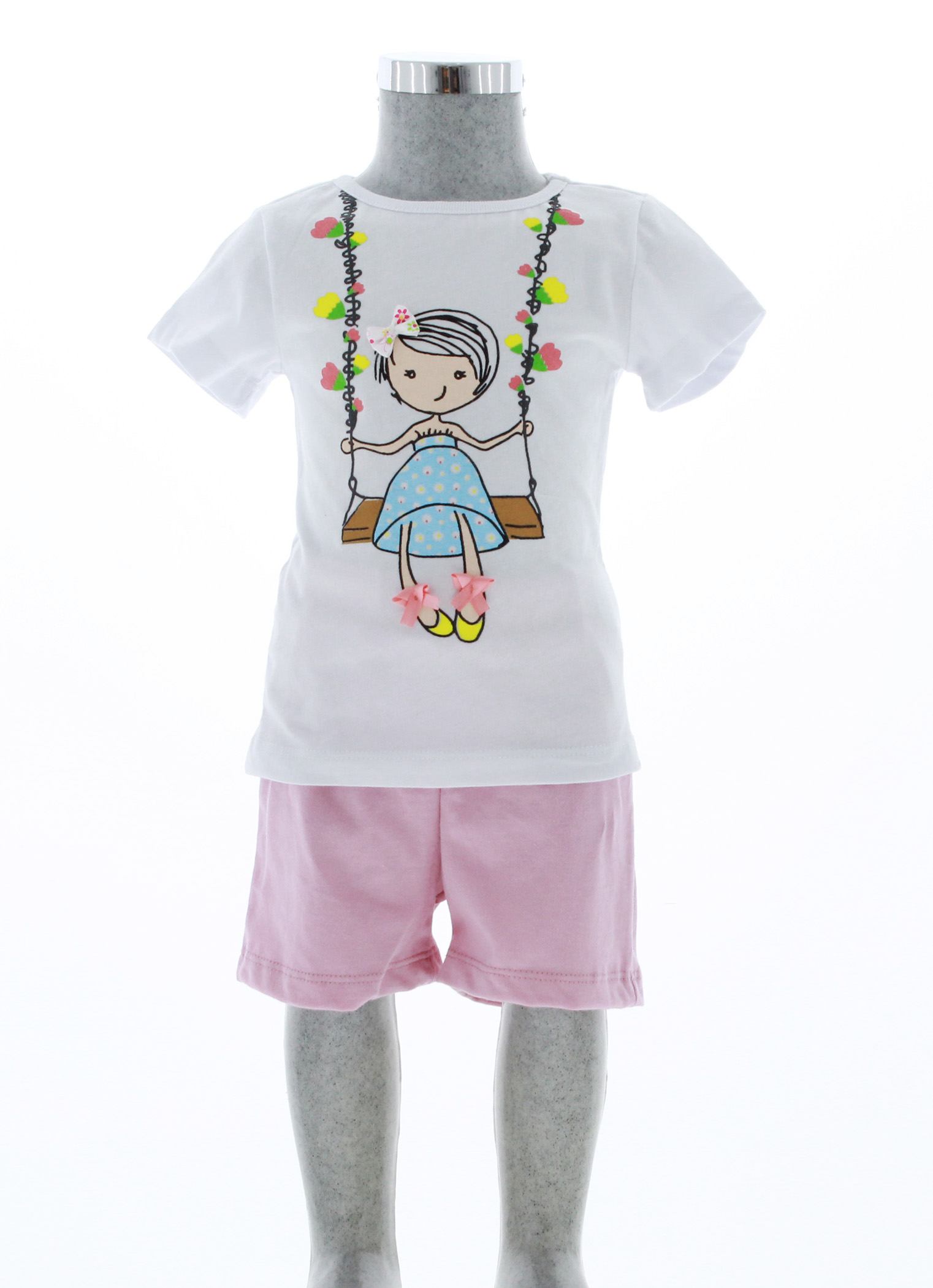 Conjunto Shorts y Blusa Para Niña 3482 2 Piezas 1 a 6 Años.