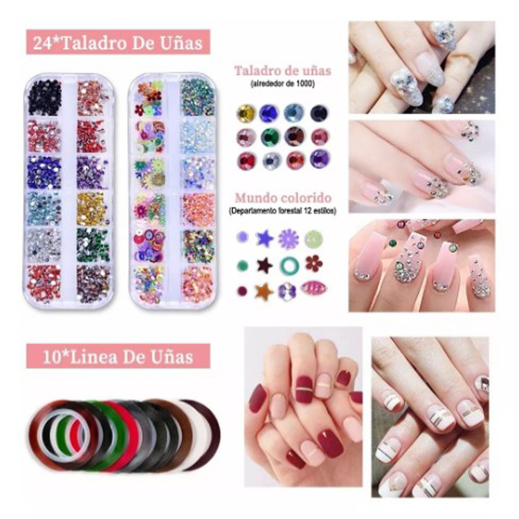 Kit De Lámpara Uv Y Torno Para Manicura En Gel.