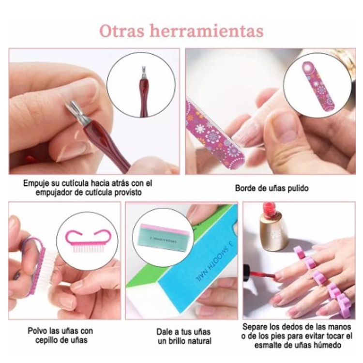 Kit De Lámpara Uv Y Torno Para Manicura En Gel.