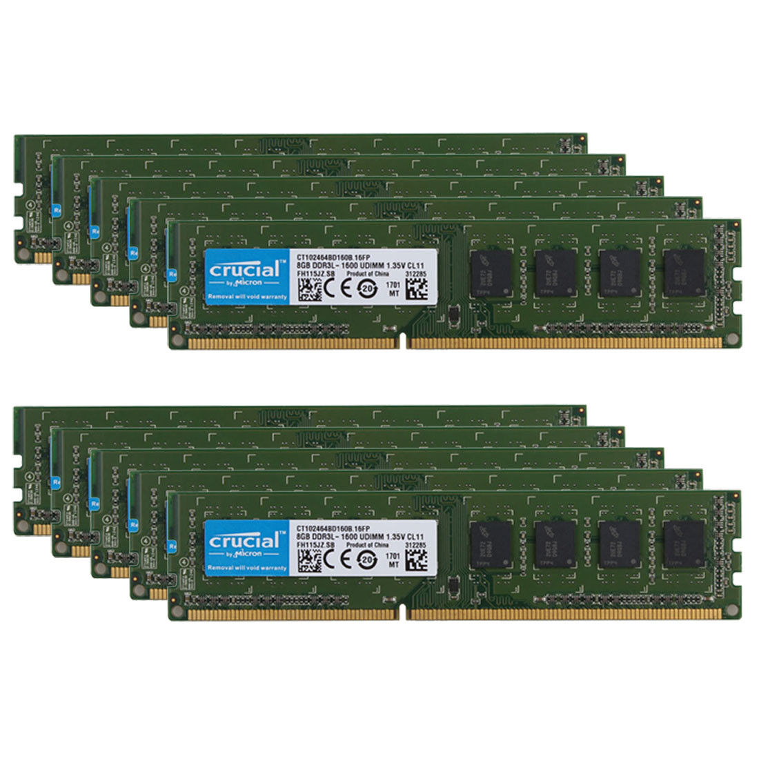Memoria Ram DDR3L 8 GB Desktop 1600MHz CRUCIAL