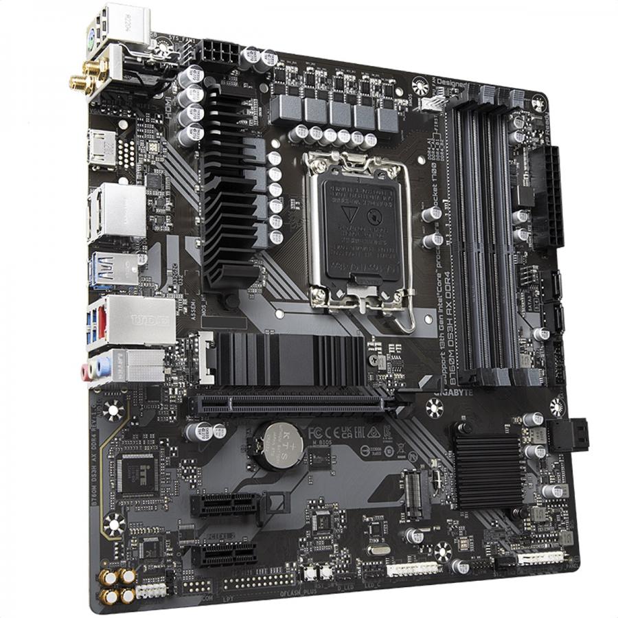 Tarjeta Madre GIGABYTE B760M DS3H AX DDR4 PCI-E WiFi BT Socket 1700.