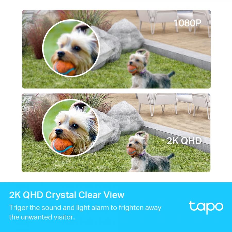2 Camaras De Vigilancia Tp-Link TAPO C420S2 2K QHD WI-FI Alarma Vision Nocturna Exterior Con Bateria.