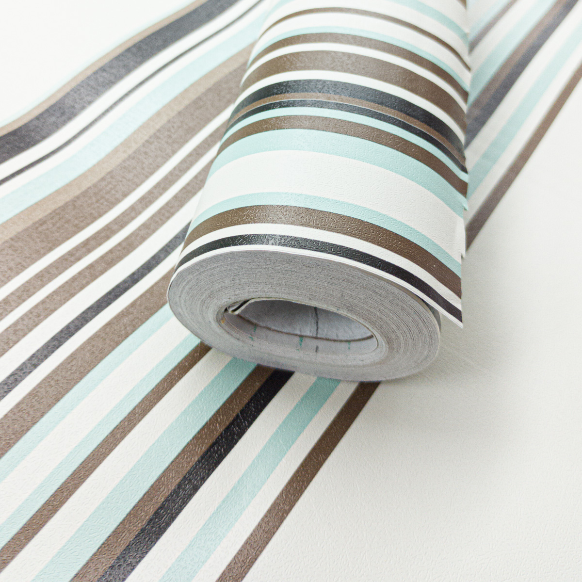 Papel Tapiz Adherible Rayas Cafe 10m X 45cm Tp140