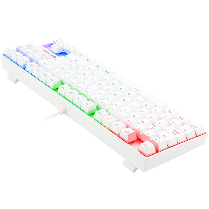 Teclado Redragon Kumara White K552W-RGB Mecanico Switch Red Gaming Español.
