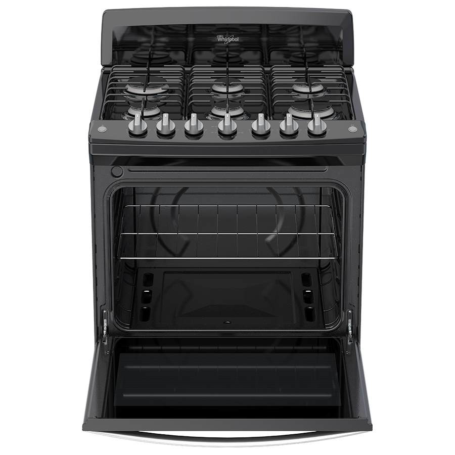 Estufa Al Piso Gas Whirlpool 30  Negro Wfr3000b