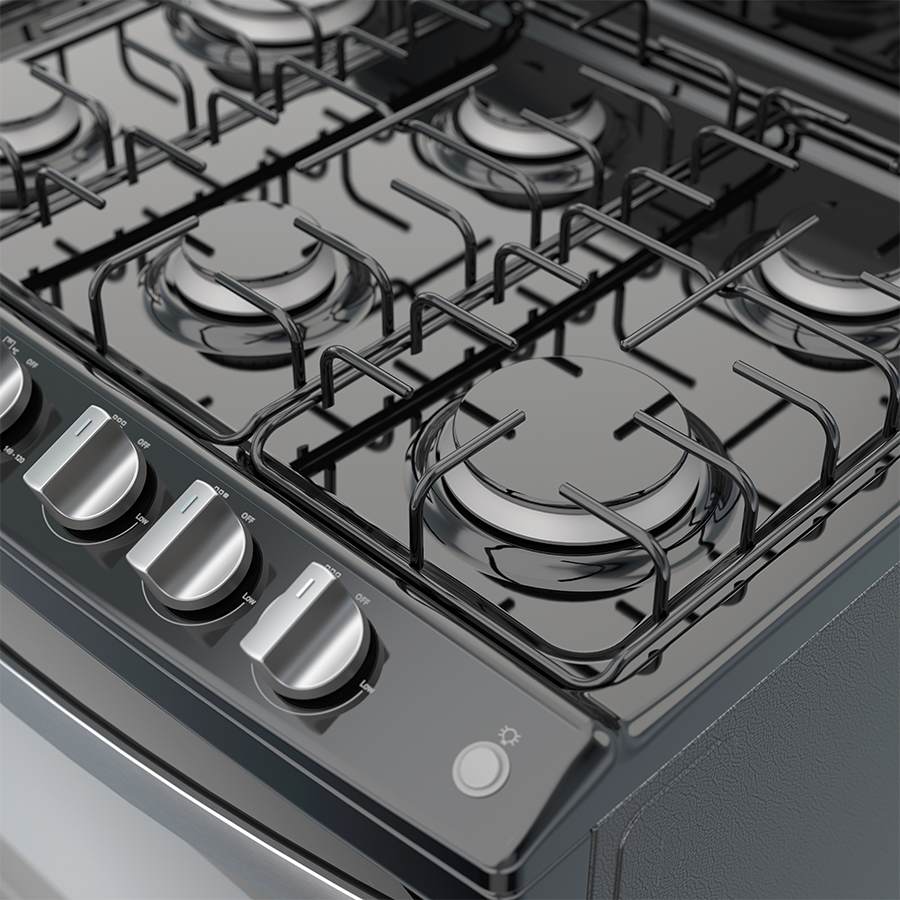 Estufa Al Piso Gas Whirlpool 30  Negro Wfr3000b