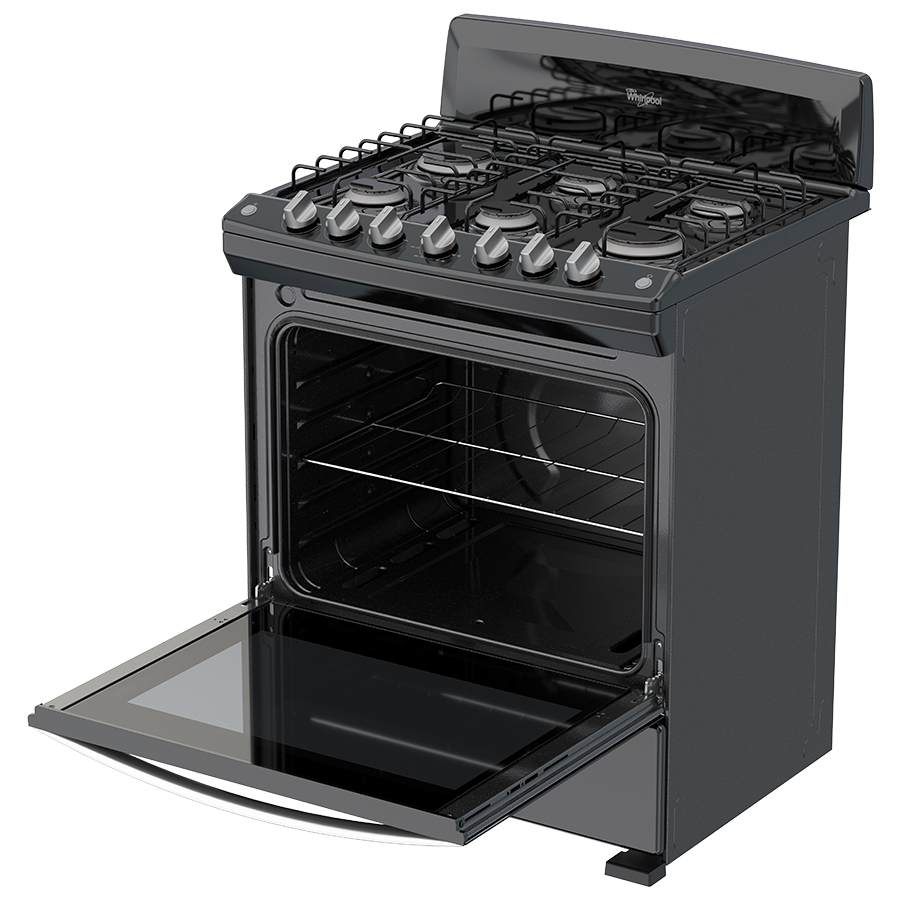 Estufa Al Piso Gas Whirlpool 30  Negro Wfr3000b