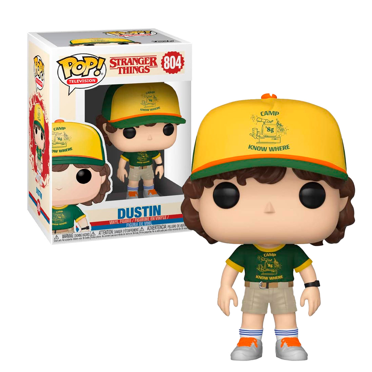 Funko Pop Dustin Camp #804 Stranger Things Serie Netflix Figura Original