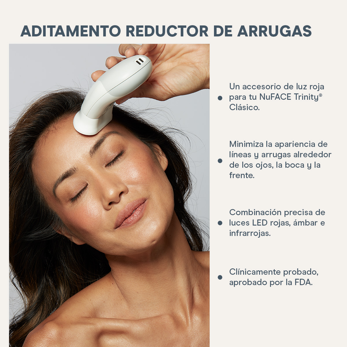 Dispositivo de Microcorriente efecto Lifting NuFACE Trinity Clásico® & Aditamento Reductor de Arrugas | Skin Care Mujer