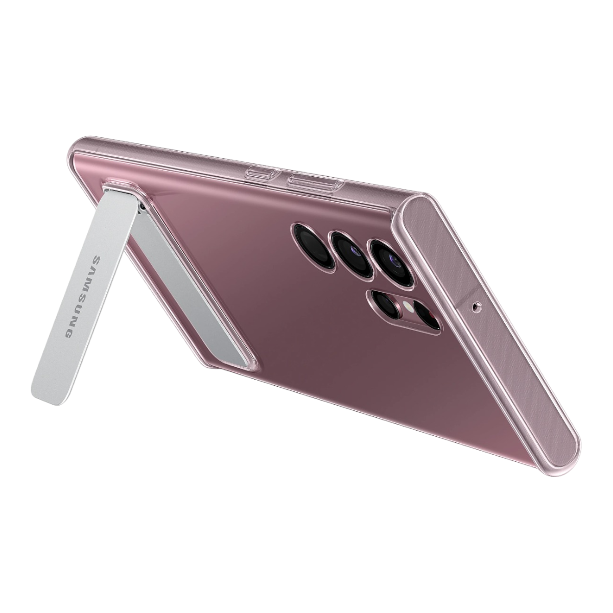 Funda Samsung Original Clear Standing Cover para S22 Ultra Color Transparente