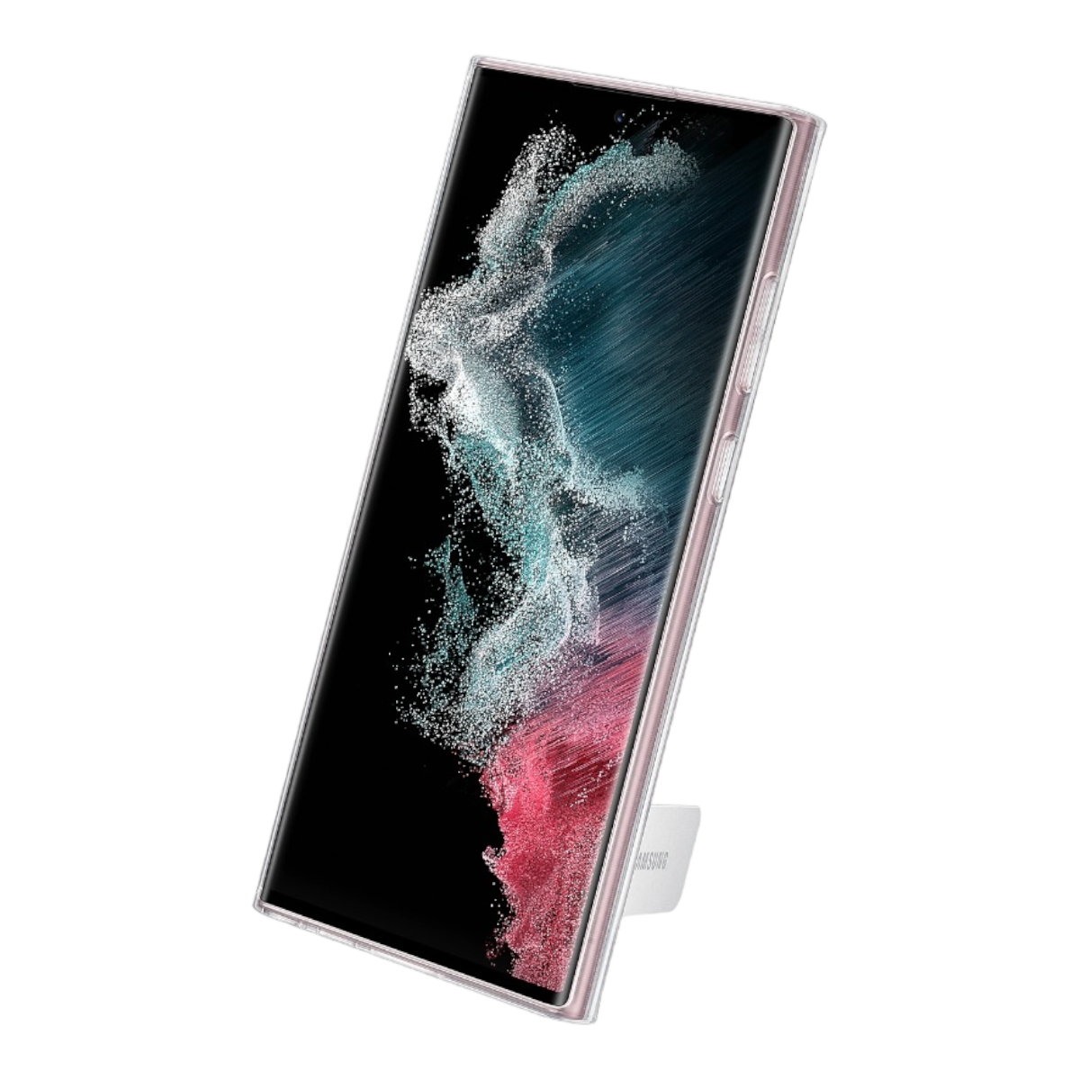 Funda Samsung Original Clear Standing Cover para S22 Ultra Color Transparente