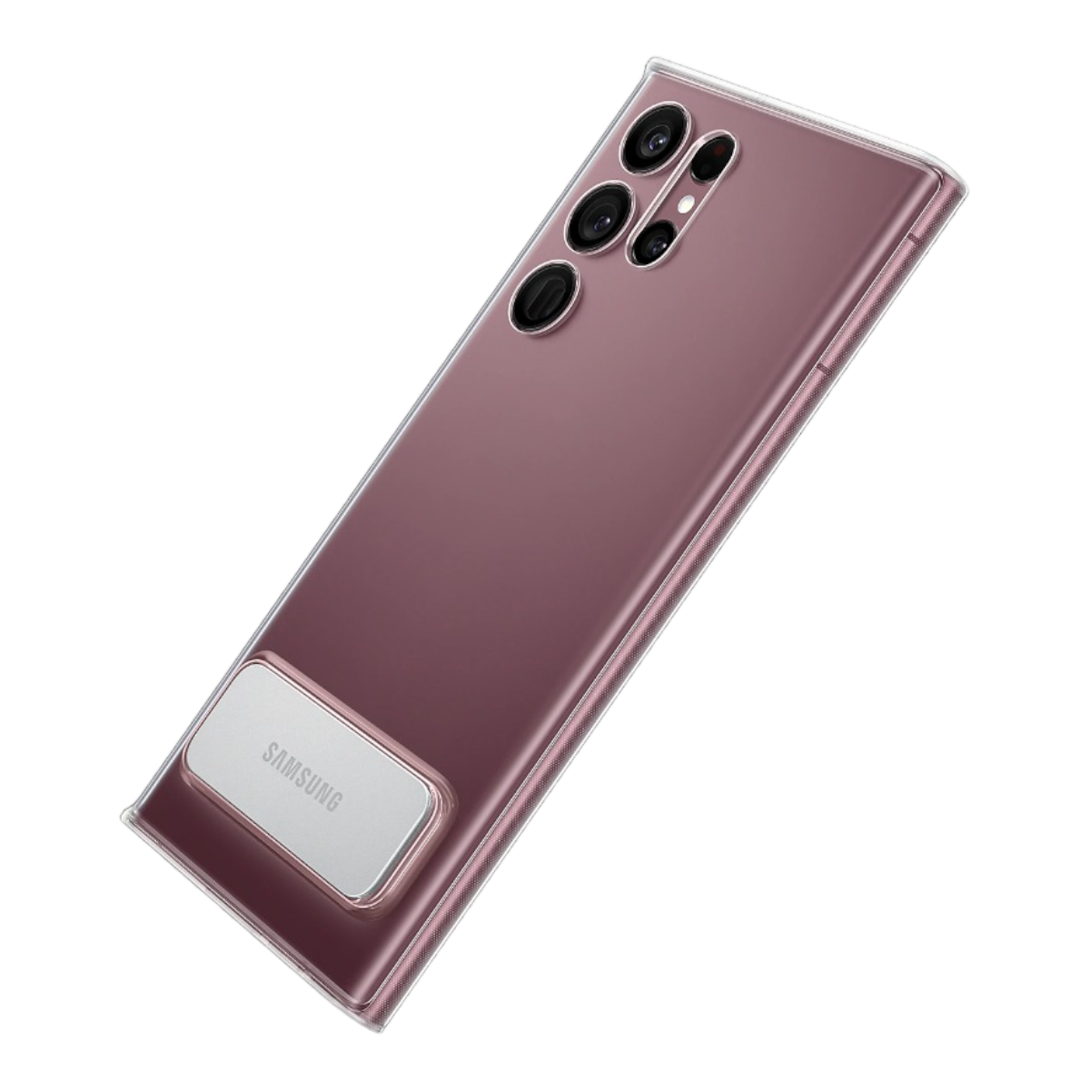 Funda Samsung Original Clear Standing Cover para S22 Ultra Color Transparente