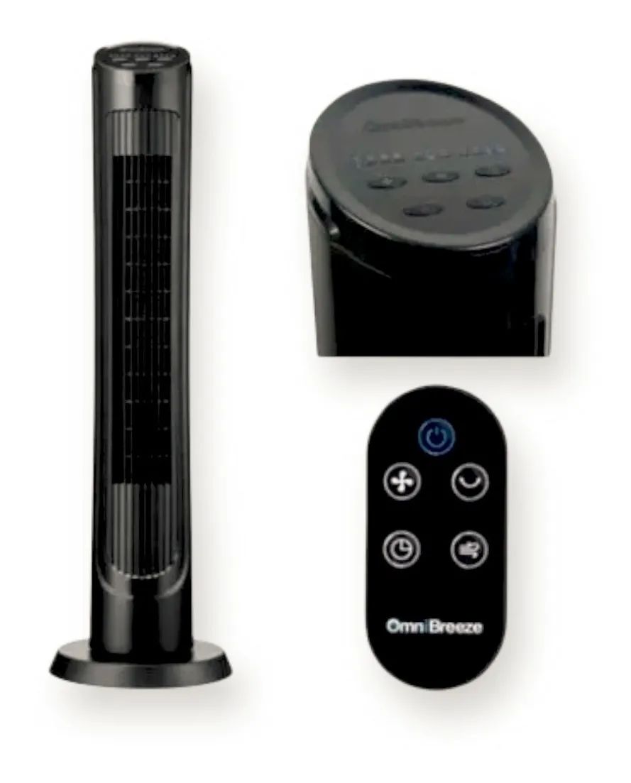 Ventilador Torre, 4 velocidades  OmniBreeze con control