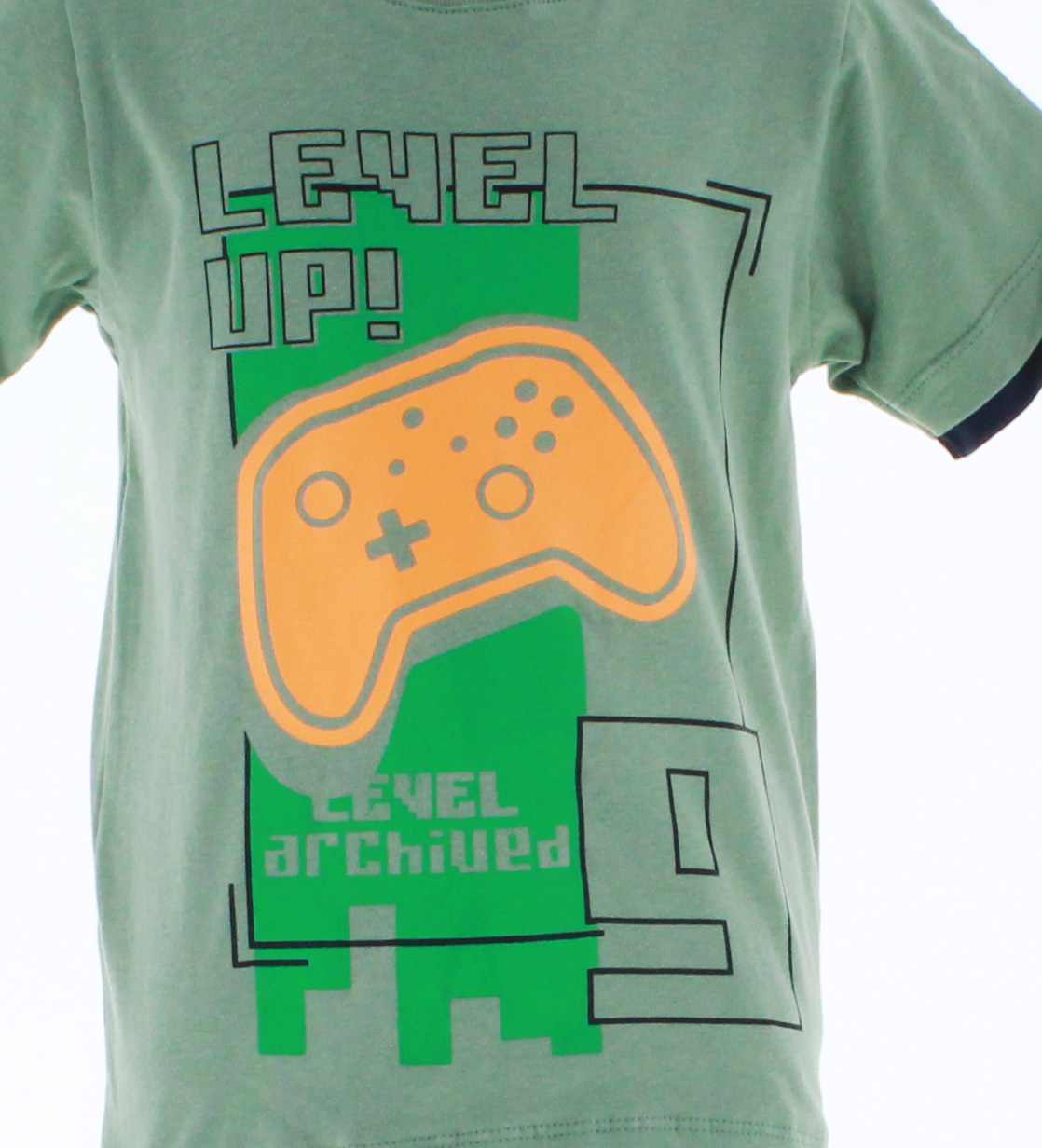 Playera Niño Verde Manga Corta 3487 2 a 18 Años.