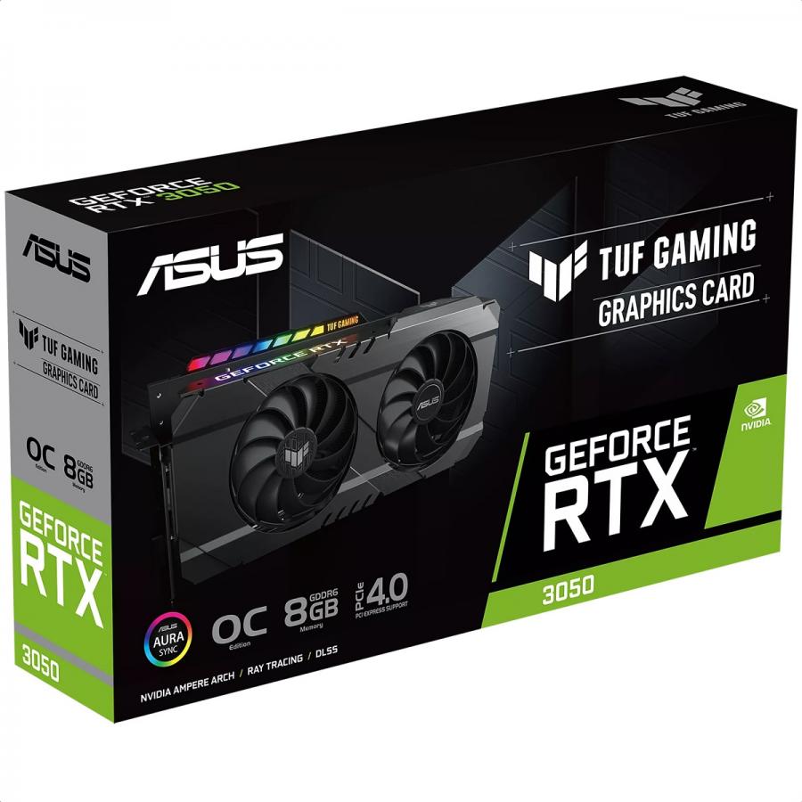 Tarjeta De Video Nvidia Asus TUF Gaming RTX 3050 OC 8GB GeForce GDDR6 TUF-RTX3050-O8G-GAMING.