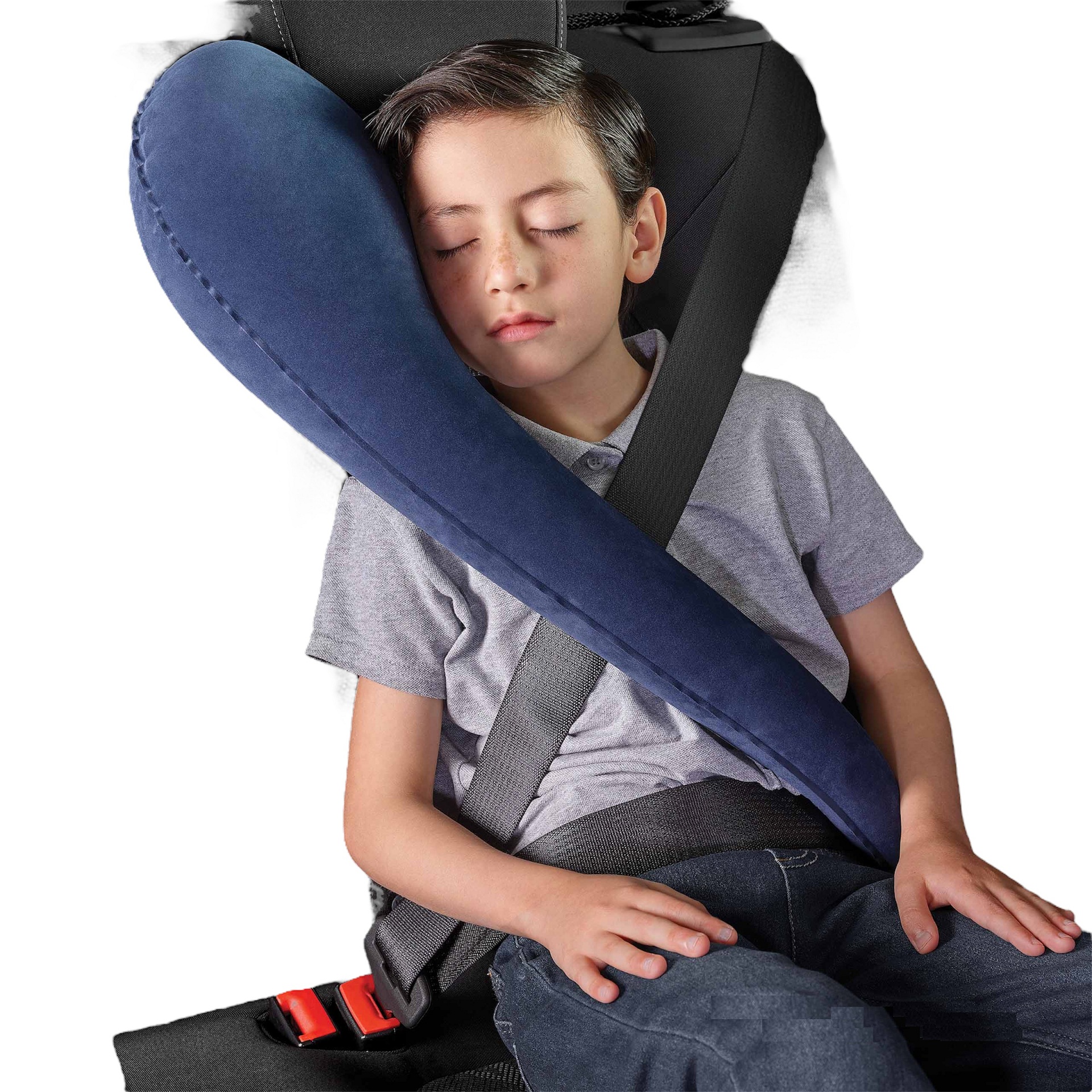 Almohada De Viaje Para Dormir Cinturon Seguridad Inflable