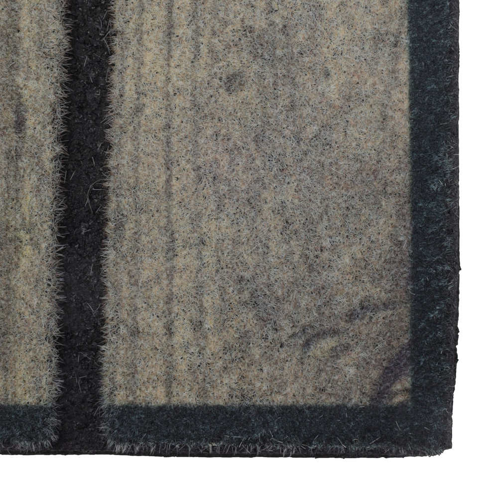 Tapete De Entrada Puerta Decorativo Tipo Tablas de Madera Palabra Welcome Rectangular 60x40cm Welcome