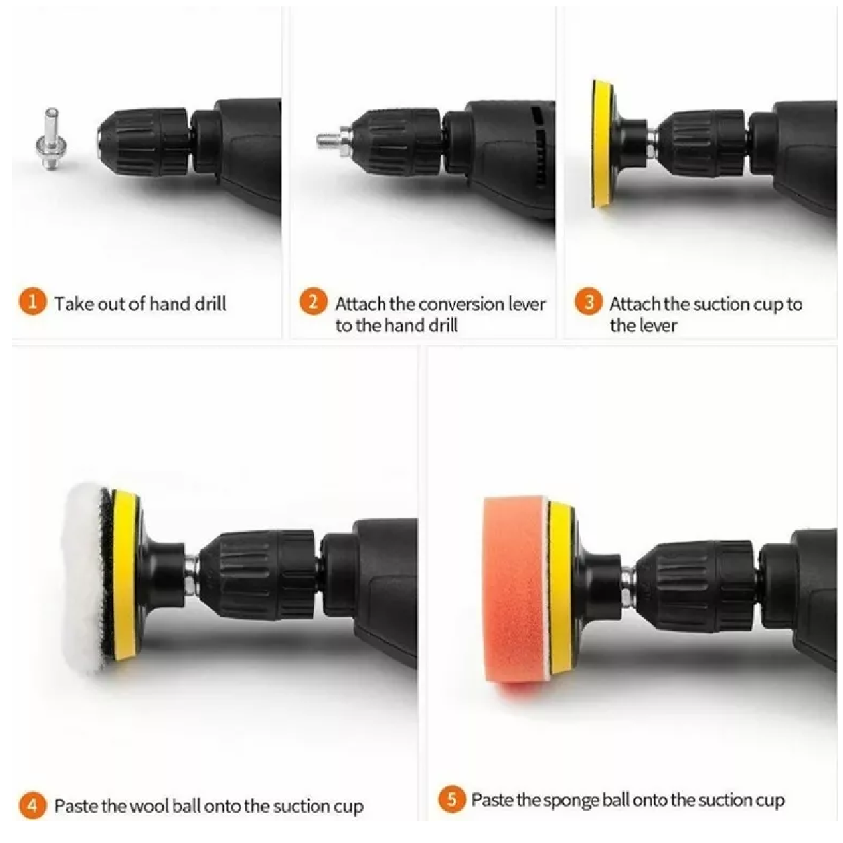 Kit Para Pulir Auto/borlas/ktaladro/esponjas 3 Inch 20 Pcs