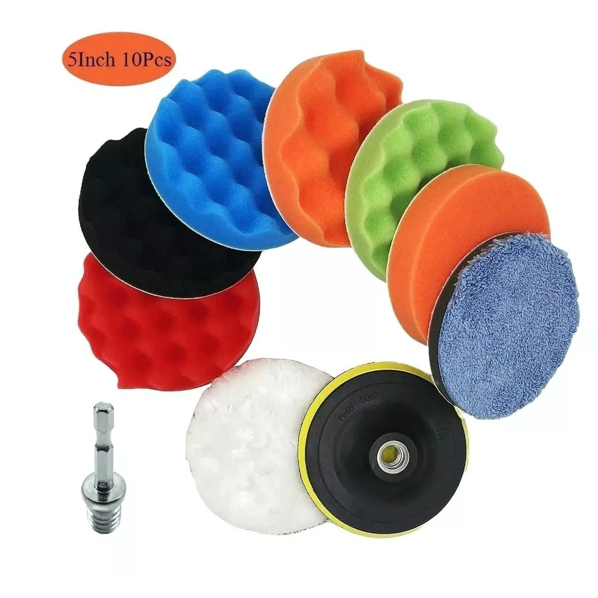 Kit Para Pulir Auto/borlas/ktaladro/esponjas 3 Inch 10 Pcs