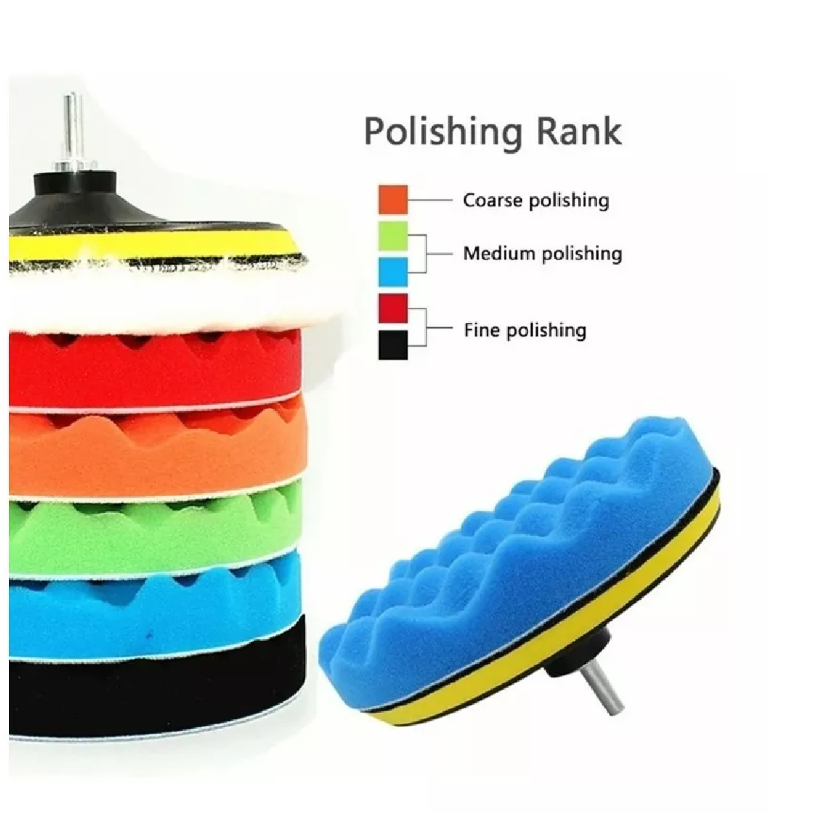 Kit Para Pulir Auto/borlas/ktaladro/esponjas 3 Inch 10 Pcs