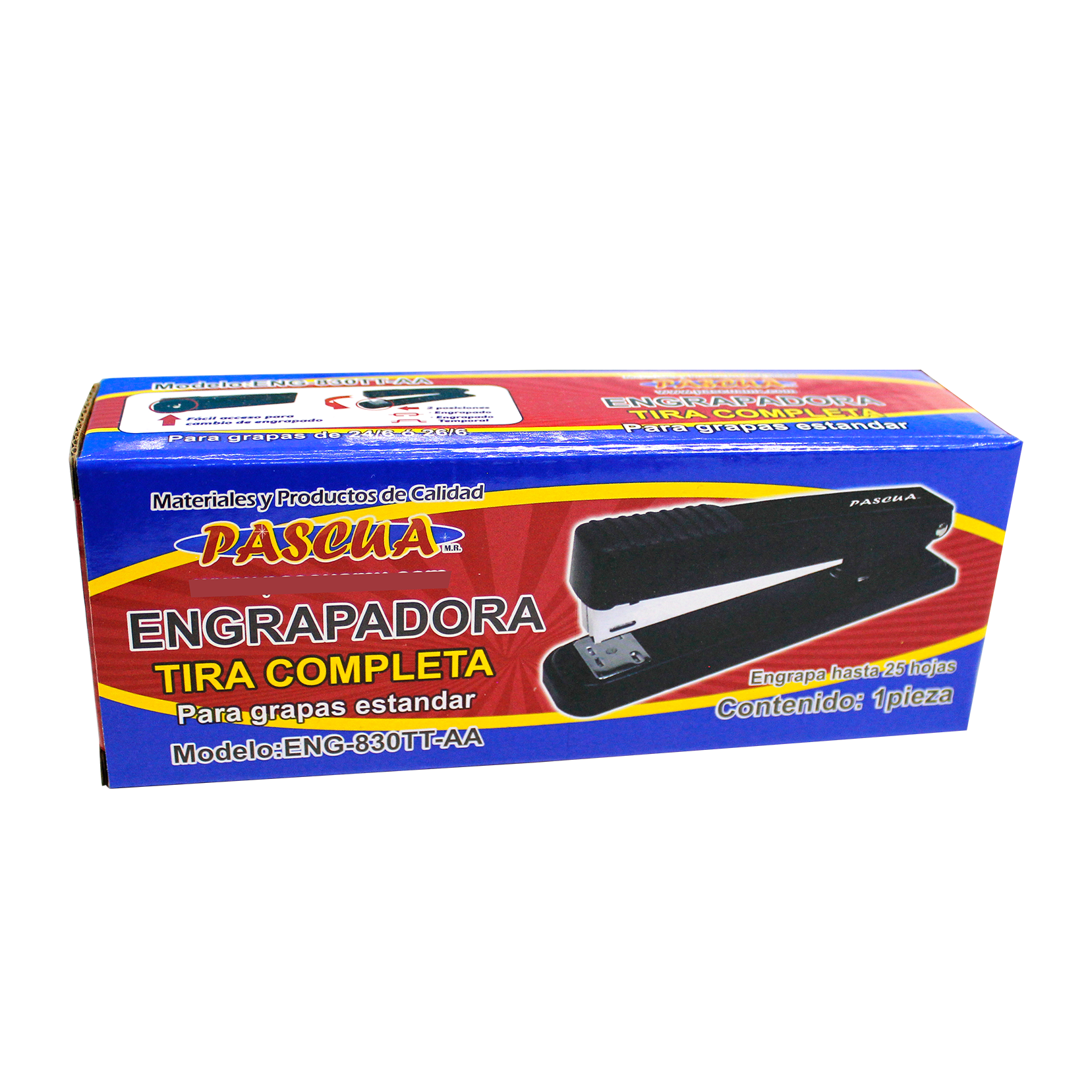 Engrapadora Tira Completa para grapas estandar, 25 Hojas de Capacidad, Usa grapas 26 y 24/6 mm para oficina papeleria casa y escuela.
