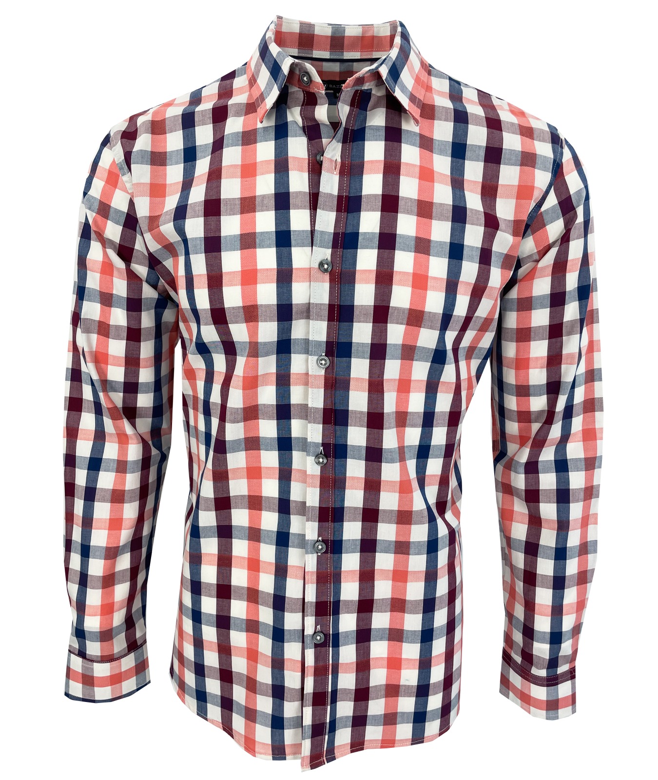 Camisa Manga Larga Cuadros Hombre Bazzotto