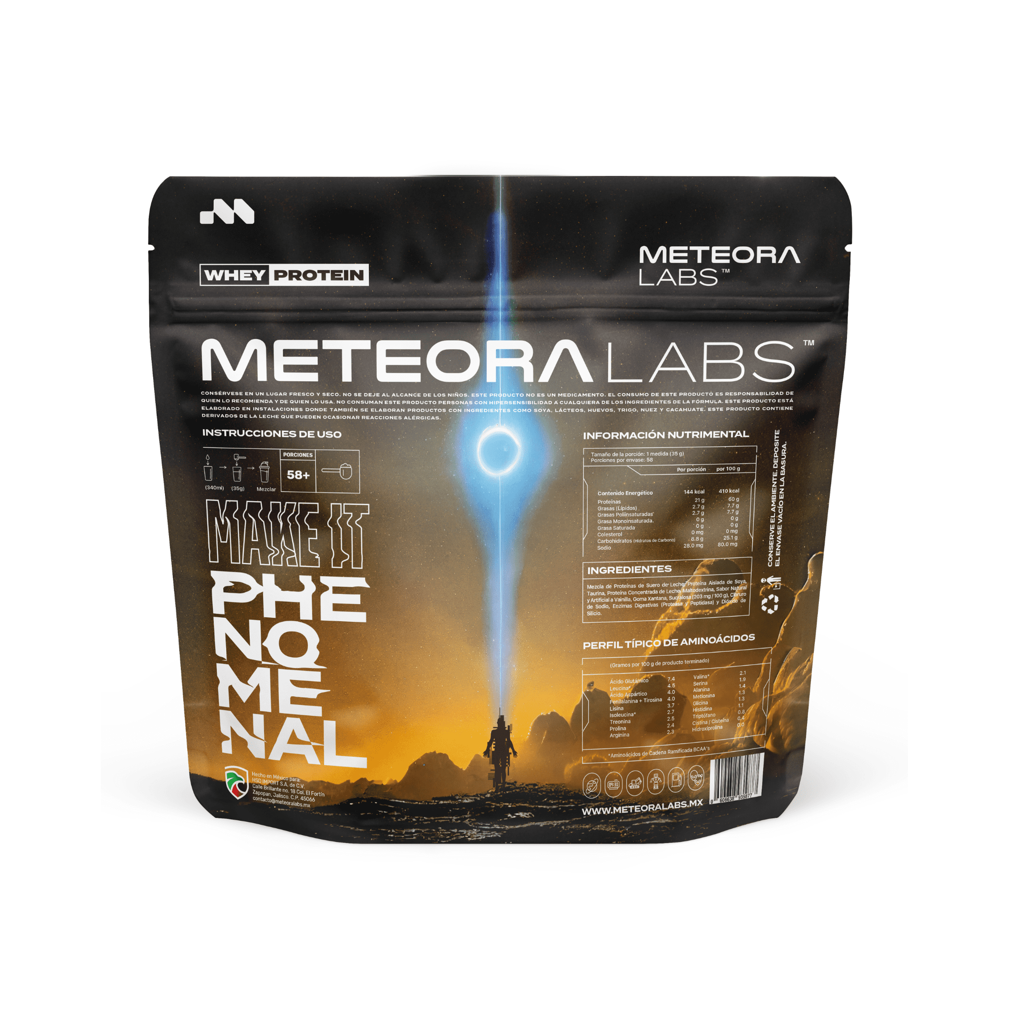 METEORA LABS | ASTRO WHEY | VAINILLA | PROTEÍNA DE SUERO | 21 GR PROTEÍNA | AMINOÁCIDOS | ENZIMAS DIGESTIVAS | 5 SABORES DELICIOSOS | 58 PORCIONES