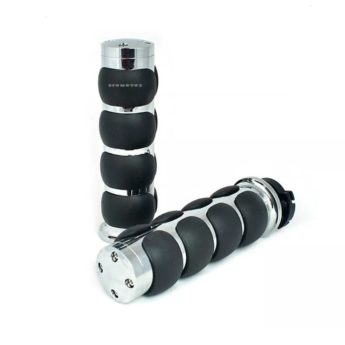 Puños Cromados Para Motos Tipo Chopper / Harley Cruiser De 1 Pulgada