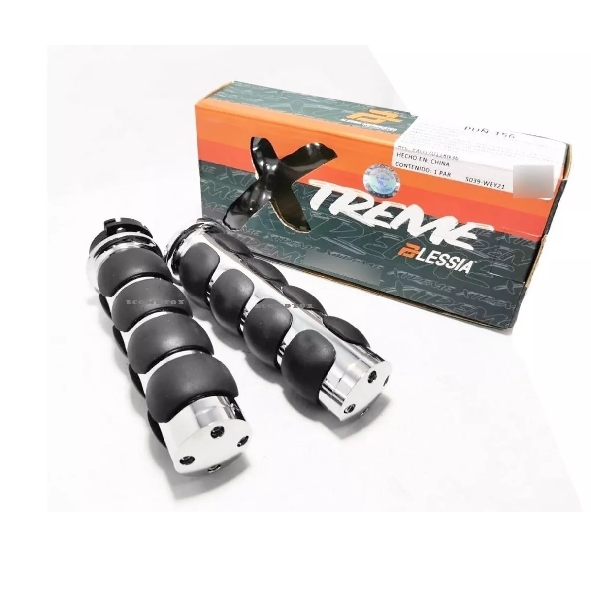 Puños Cromados Para Motos Tipo Chopper / Harley Cruiser De 1 Pulgada