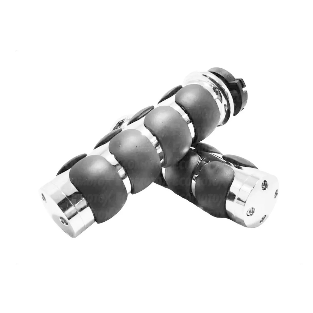 Puños Cromados Para Motos Tipo Chopper / Harley Cruiser De 1 Pulgada