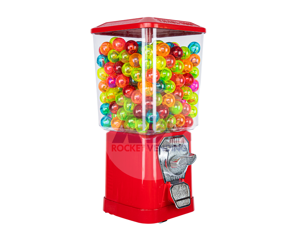 Maquina Chiclera vending 5 Pesos + Capsula Con Perritos + Base Ch5