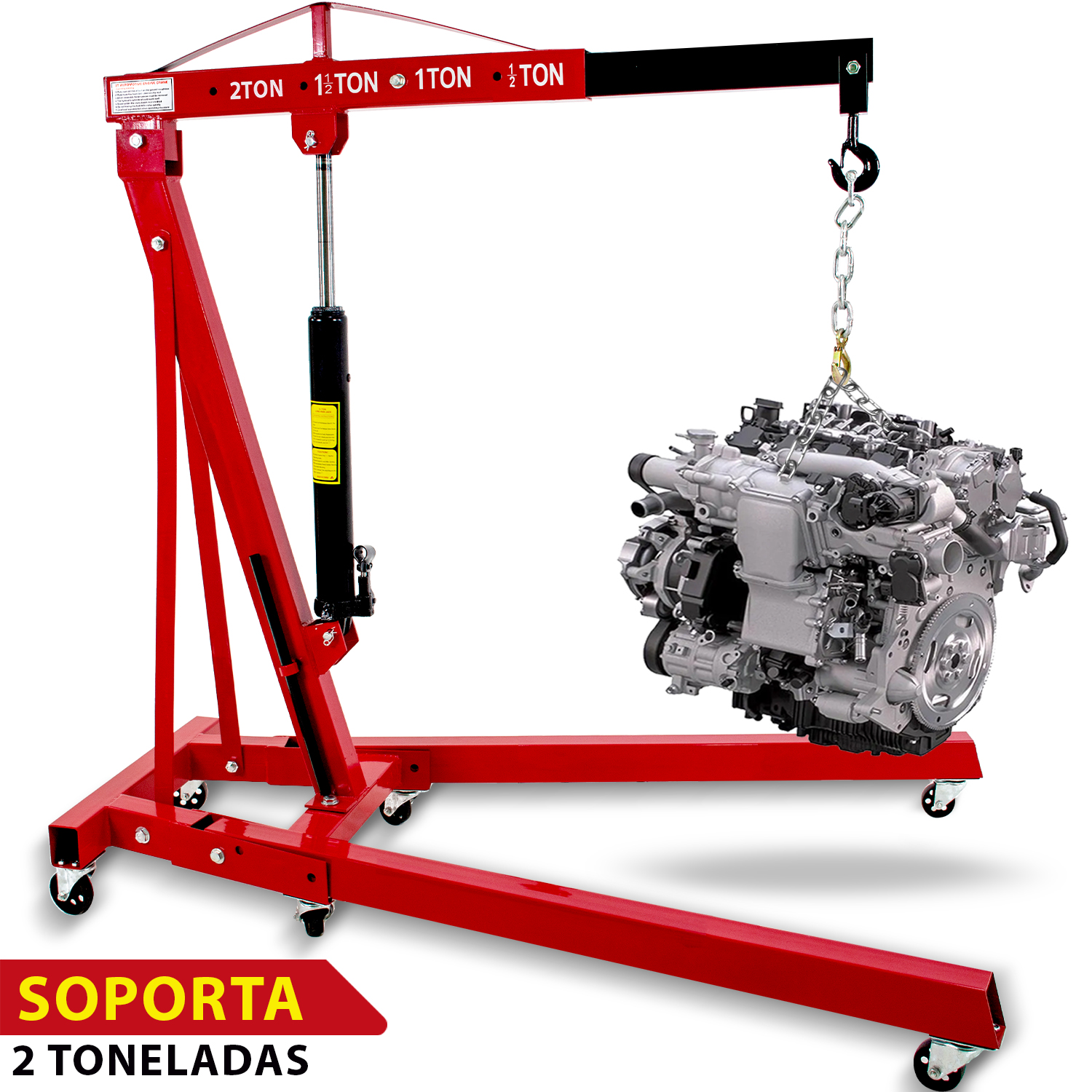 Pluma Hidraulica para Motor 2 Tons Centrador Nivelador Motores