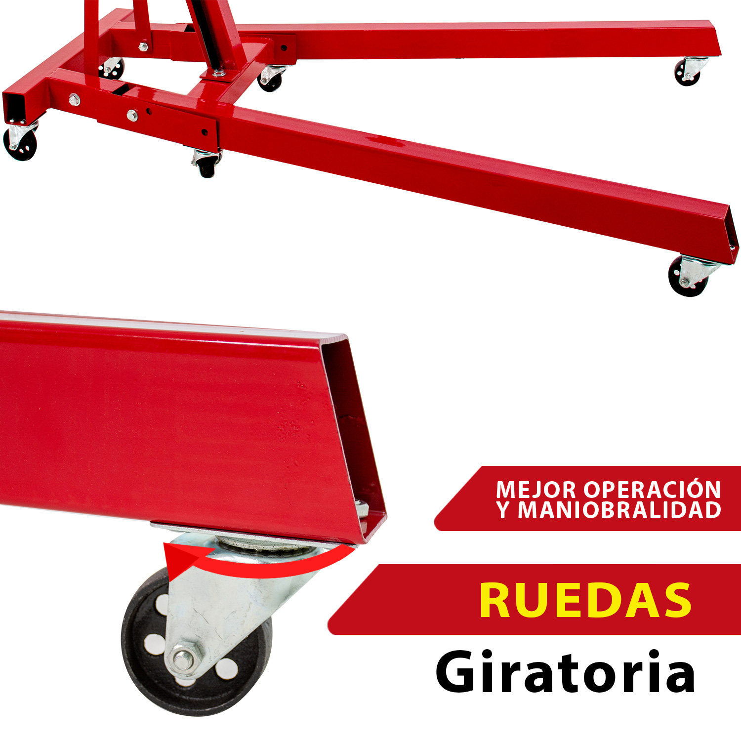 Pluma Hidraulica para Motor 2 Tons Centrador Nivelador Motores
