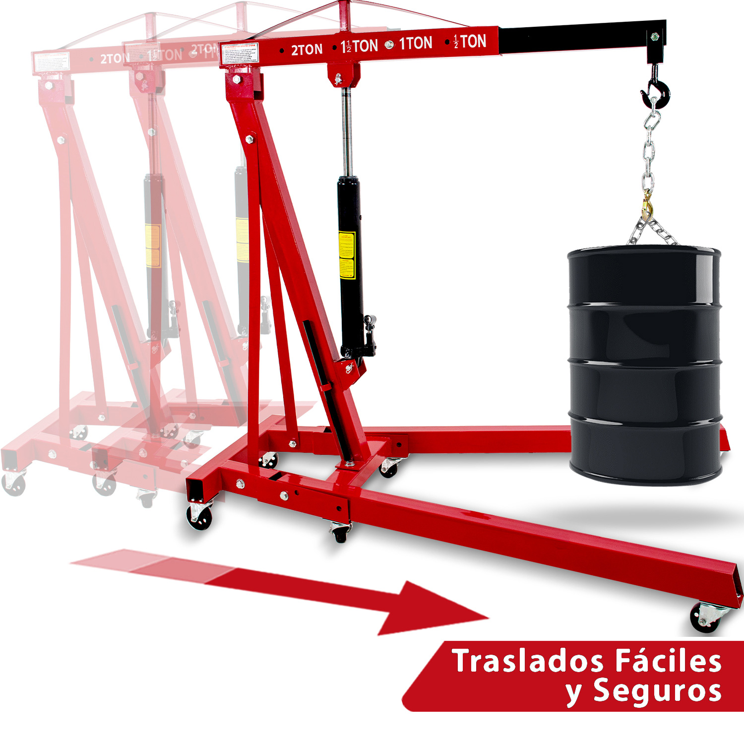 Pluma Hidraulica para Motor 2 Tons Centrador Nivelador Motores