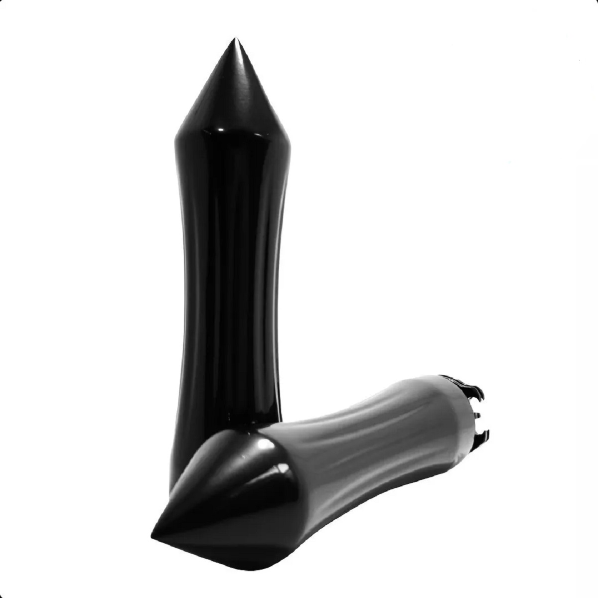 Puños Negros Chopper Spike Con Tubo Movil 1 Pulgada