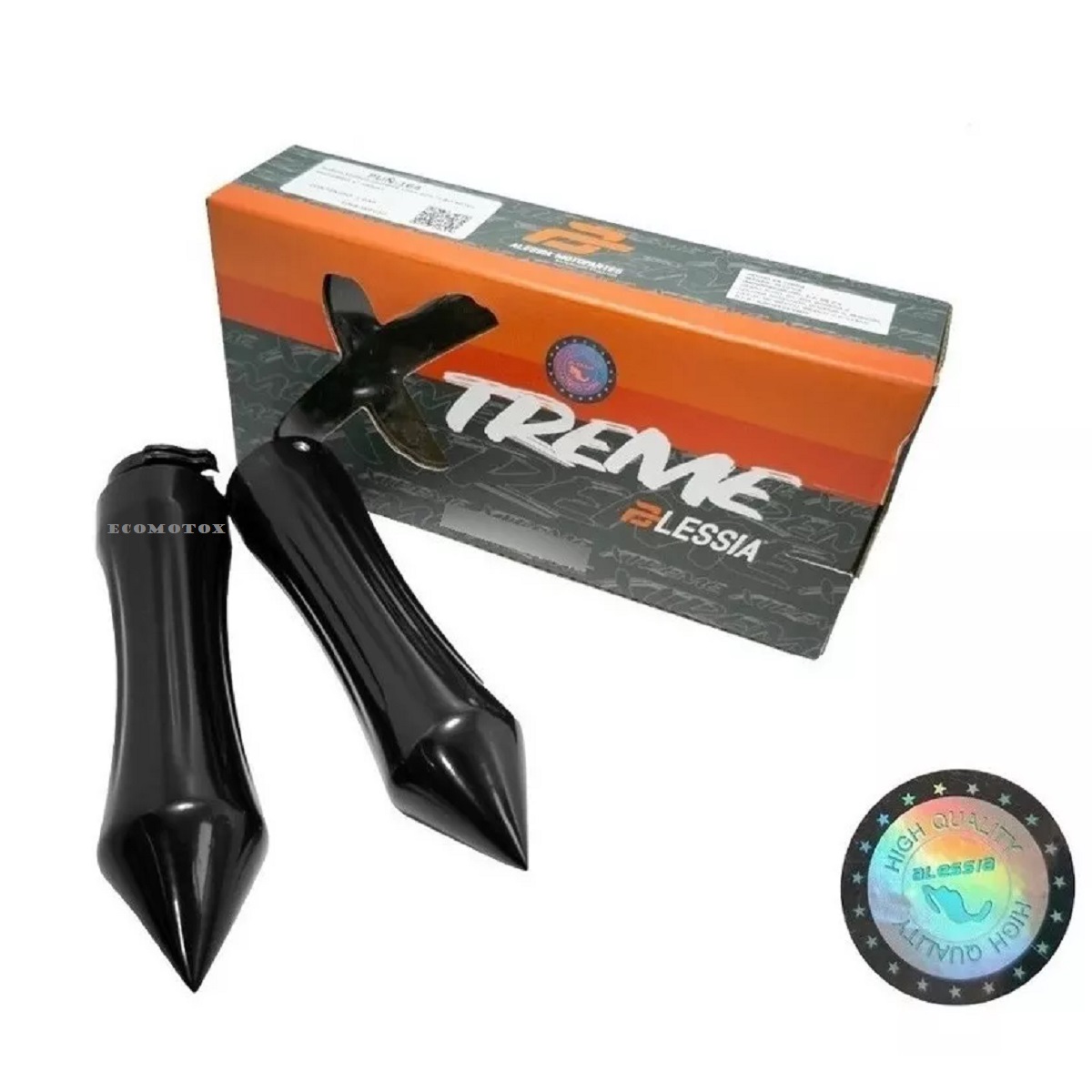 Puños Negros Chopper Spike Con Tubo Movil 1 Pulgada